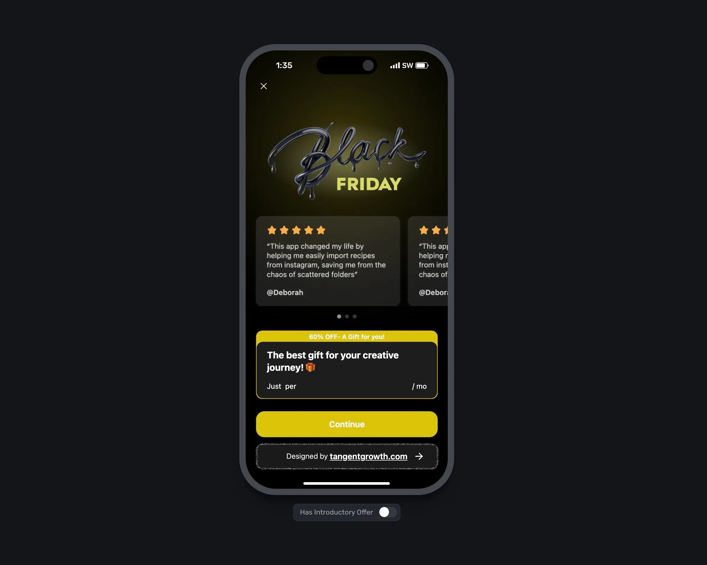 Black Friday paywall — Variant Two
