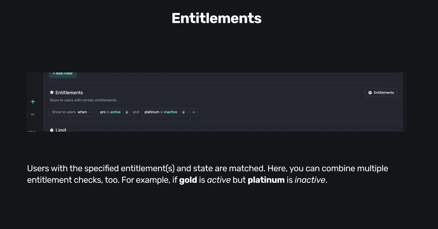 Entitlements matching in Superwall campaigns