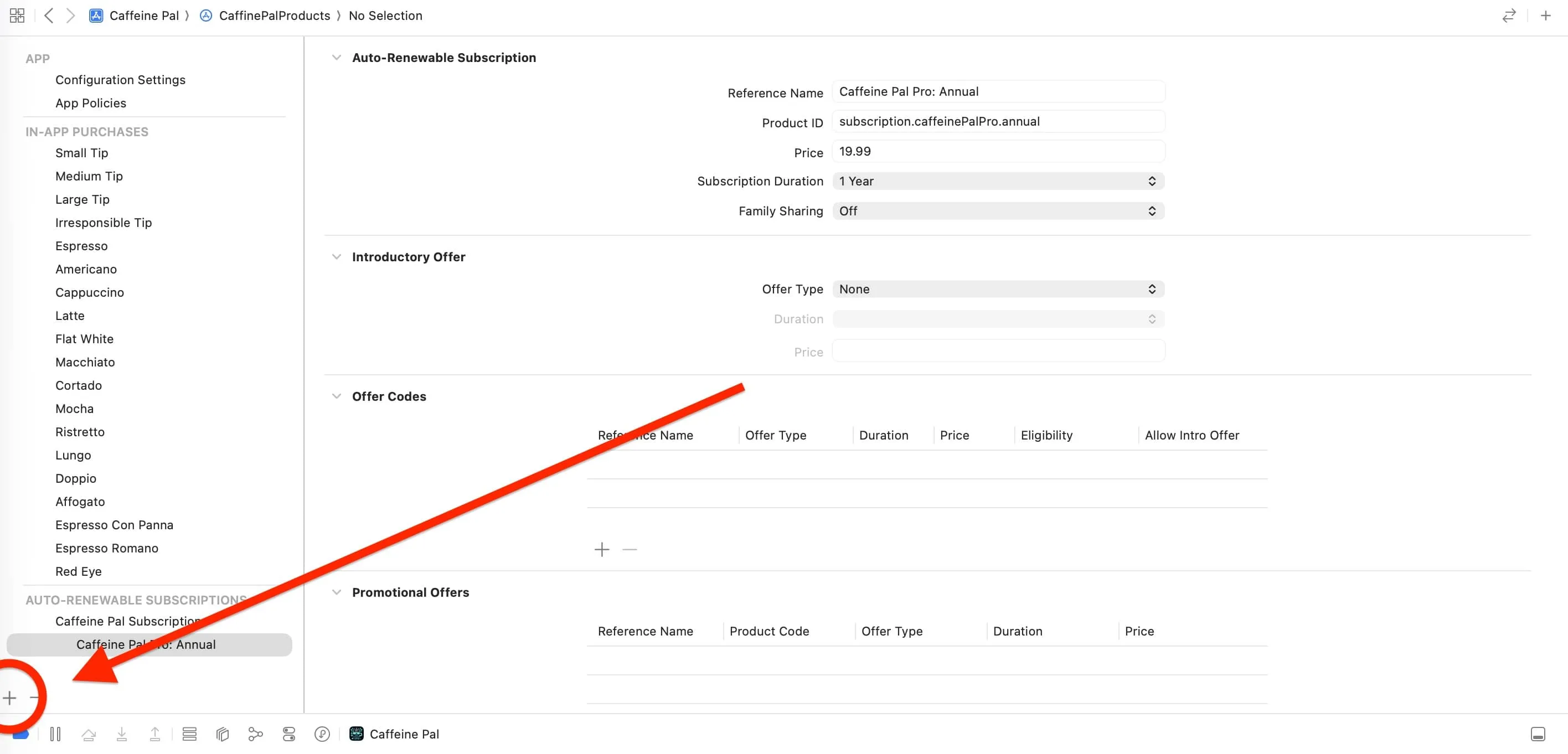 A StoreKit configuration file with products to test