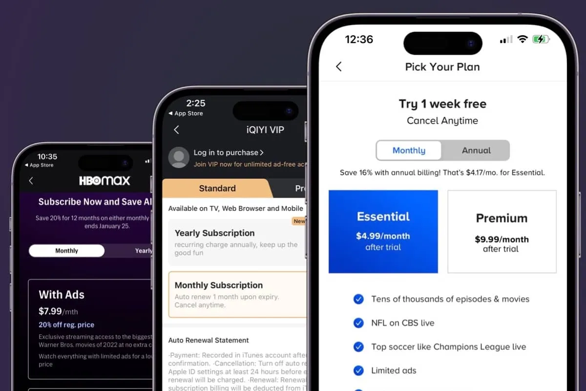 Paywalls with multiple service tiers