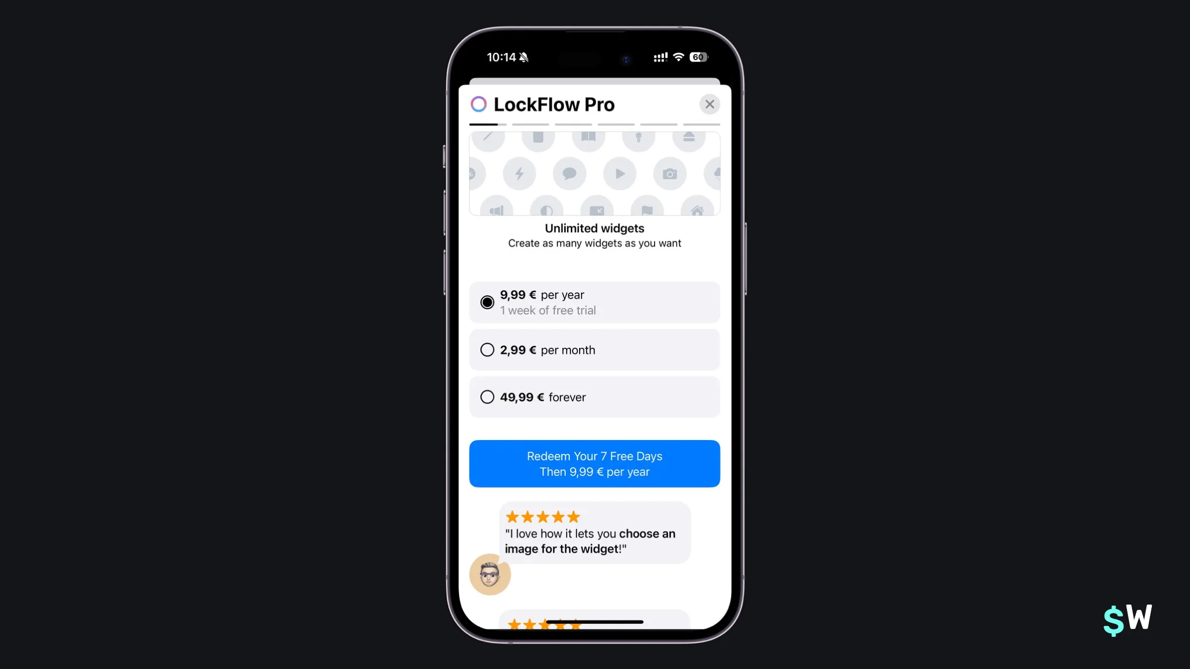 LockFlow paywall using the word Redeem in its call-to-action