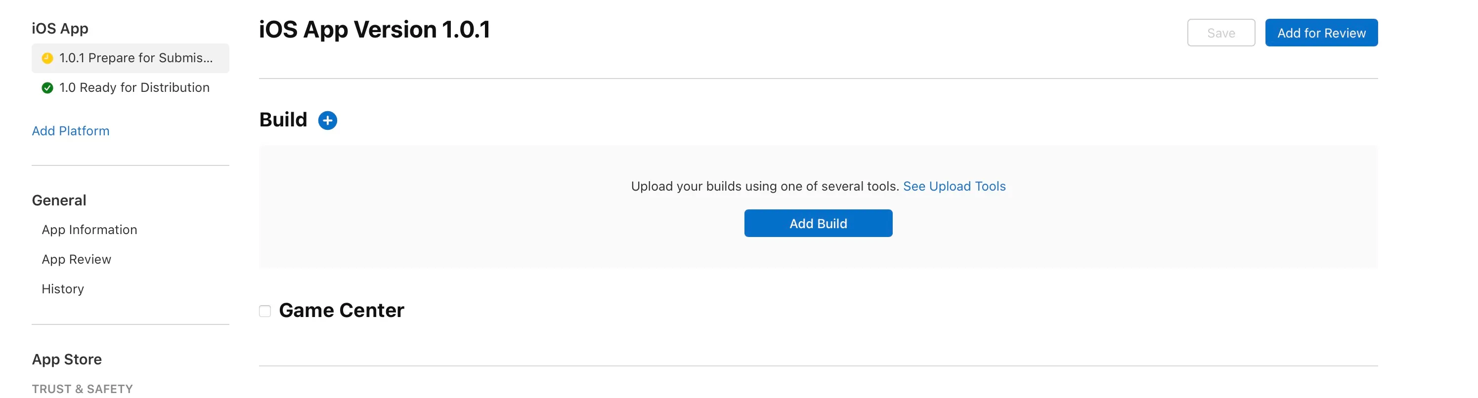 Choosing a build to release in App Store Connect