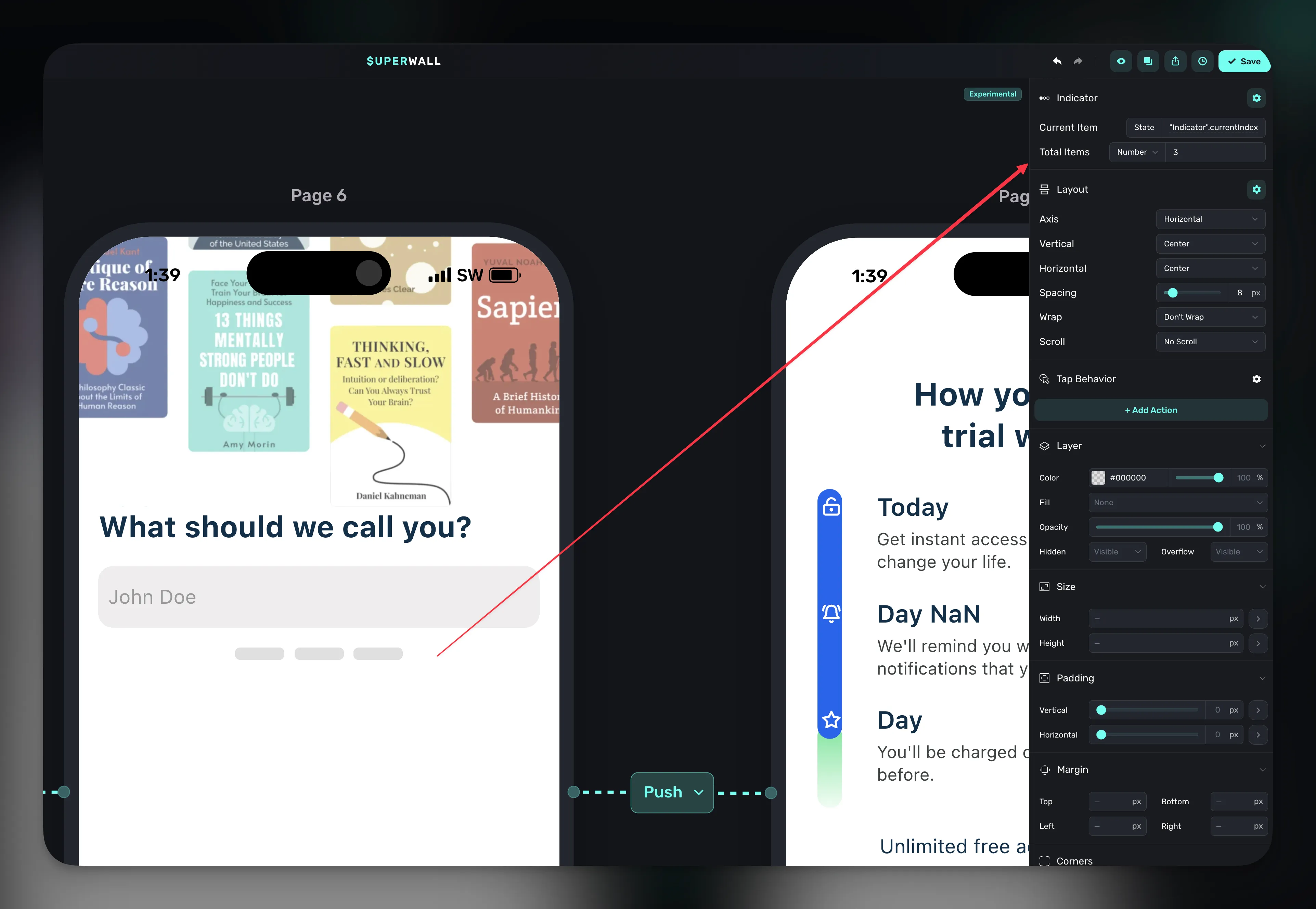 Indicators give users a reasonable expectation of how much time they'll be spending on a flow.