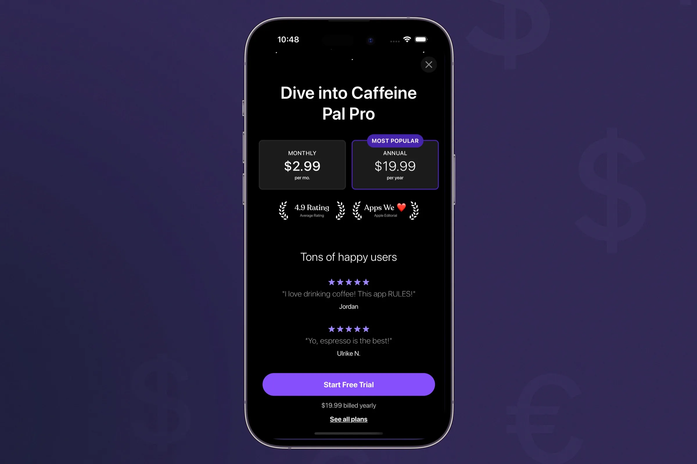 A new design, using social proof.