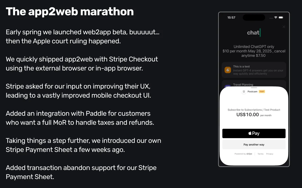 App to web checkout flows in Superwall